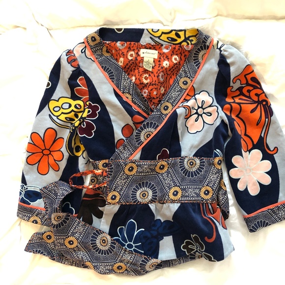 Elevenses Anthropologie 2 Tokyo Calling Floral Retro Velvet Kimono Wrap Jacket - Picture 5 of 6